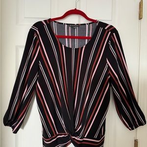 Adrianna Papell stretchy striped top, Size M